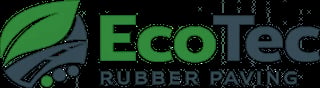 EcoTec Rubber Paving logo with green leaf and gray wave design elements